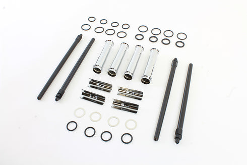 V-Twin M8 Quick Install Pushrod and Cover Kit Chrome - 11-9665
