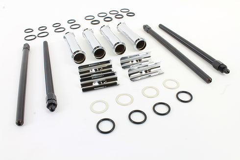 V-Twin M8 Quick Install Pushrod and Cover Kit Chrome - 11-9665