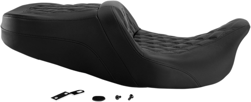 SADDLEMEN Roadsofa™ Seat - Full Lattice Stitch - without Backrest - FLT/FLH '08-'24 808-07B-182