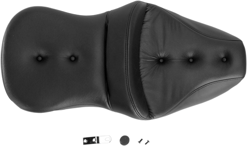 SADDLEMEN Pillow-Top Roadsofa™ Seat - Black - FLH/FLT '99-'07 897-06-181