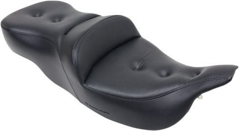 SADDLEMEN Pillow-Top Roadsofa™ Seat - Black - FLH/FLT '99-'07 897-07-181