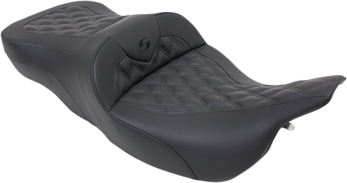 SADDLEMEN Roadsofa™ Seat - Full Lattice Stitch - without Backrest - FLT/FLH '97-'07 897-07-182