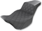 SADDLEMEN Step-Up Seat - Front Lattice Stitch - Black - FL '08-'24 808-07B-172