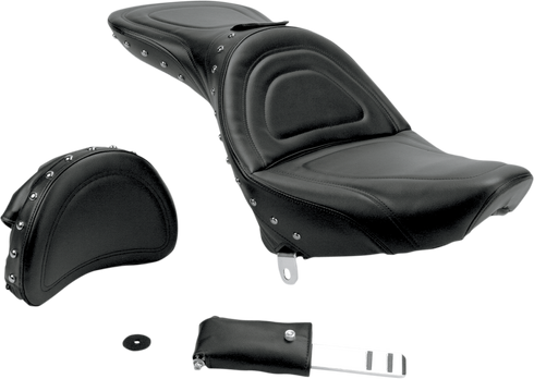 SADDLEMEN Explorer Special Seat - Studded - w/ Backrest - FXST/FLST '84-'99 8802J