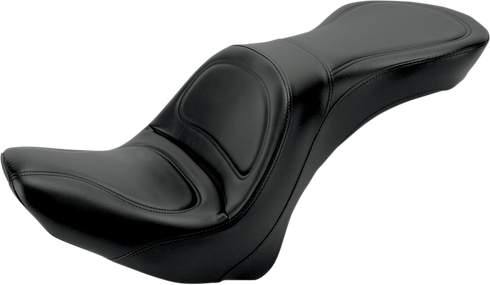 SADDLEMEN Seat - Explorer™ - Without Backrest - Stitched - Black - FLSTC '06-'17 800-23-0291