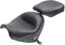 MUSTANG Seat - Wide - Touring - Without Backrest - Two-Piece - Chrome Studded - Black w/Conchos - Suzuki 76060