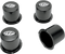 ITP Center Cap - Replacement - Delta/Wheel - 4/110 - Black - 4 Pack SM130BBX