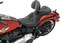 SADDLEMEN Dominator Solo Seat - w/o Backrest - Black w/ Gray Stitching - FL/FX '06-'17 806-12-0042