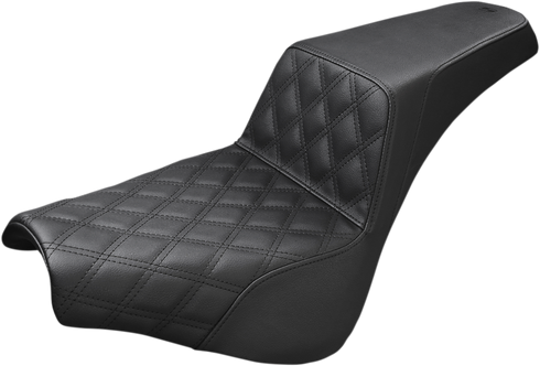 SADDLEMEN Step-Up Seat - Front Lattice Stitch - Black - FX '18-'24 818-30-172