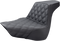 SADDLEMEN Step-Up Seat - Front Lattice Stitch - Black - FL/FX '18-'24 818-27-172