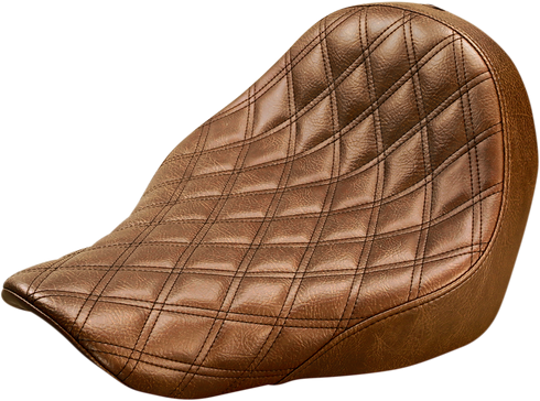 SADDLEMEN Renegade Solo Seat - Lattice Stitched - Brown - FL/FX '18-'24 818-29-002BLS