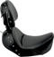SADDLEMEN Heels Down Solo Seat - With Backrest - Studded - Black - Dyna 806-04-0031