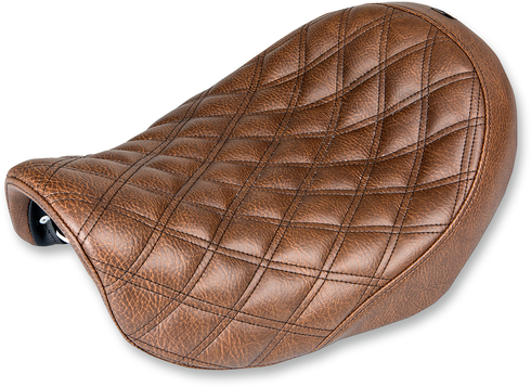 SADDLEMEN Renegade Solo Seat - Lattice Stitched - Brown - Dyna '06-'17 806-04-002BLS