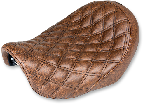 SADDLEMEN Renegade Solo Seat - Lattice Stitched - Brown - Dyna '04-'05 804-04-002BLS