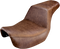 SADDLEMEN Step-Up Seat - Rear Lattice Stitched - Brown - Dyna 806-04-173BR