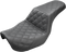 SADDLEMEN Step-Up Seat - Full Lattice Stitch - Black - Dyna 806-04-175