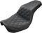 SADDLEMEN Step-Up Seat - Full Lattice Stitch - Black - Dyna 804-04-175