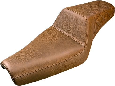 SADDLEMEN Step-Up Seat - Rear Lattice Stitch - Brown - XL 807-11-173BR
