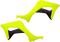 UFO Radiator Shrouds - Florescent Yellow HO05600-DFLU