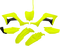 UFO Replacement Body Kit - Fluorescent Yellow - Honda - CRF '19-'26 HOKIT124-DFLU