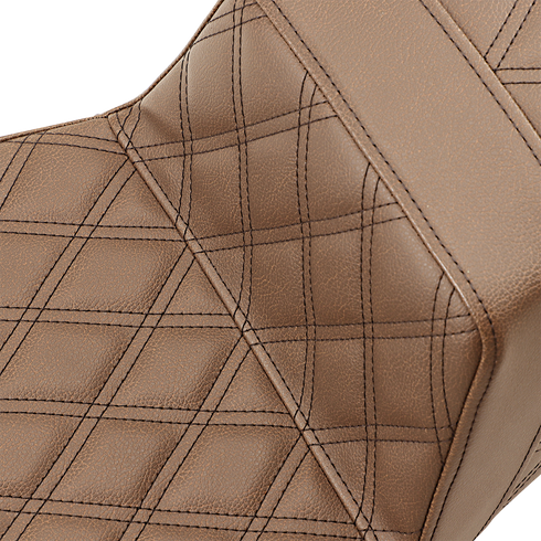 SADDLEMEN Step-Up Seat - Extended Reach - Full Lattice Stitch - Brown - FL '08-'24 808-07B-175BREX