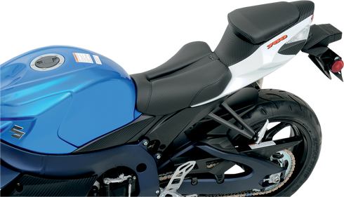SADDLEMEN Gel Channel™ Track Carbon Fiber Sport Seat - Black - GSXR 600/750 0810-S029