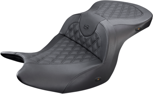 SADDLEMEN Heated Roadsofa™ Seat - Lattice Stitch - w/o Backrest - GL H18-07-182HCT