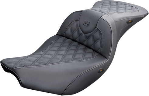 SADDLEMEN Heated Roadsofa™ Seat - Lattice Stitch - w/o Backrest - Indian I14-07-182HCT