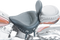 MUSTANG Wide Solo Seat - With Backrest - Black - Studded w/ Concho - Softail '84-'99 79104