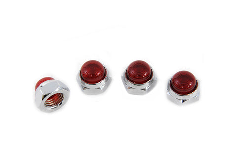 Motorshop Red Rocker Arm Shaft End Caps - 12-0525