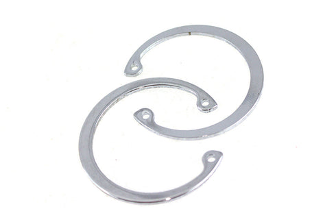 V-Twin Wheel Hub Bearing Snap Ring Set Chrome - 12-0933