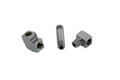 Motorshop Chrome Oil Gauge Fitting Kit - 12-1415