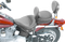 MUSTANG Wide Solo Seat - With Backrest - Black - Studded w/ Concho - FLST/FXST '00-'06 79120