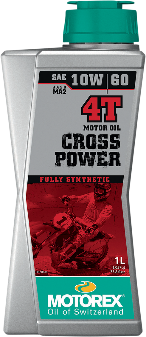 MOTOREX Cross Power Synthetic 4T Engine Oil - 10W-60 - 1L 308242