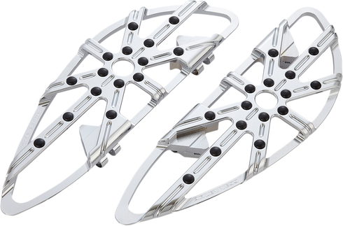 ARLEN NESS 10 Gauge Floorboards - Driver - Chrome 410-006