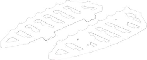 ARLEN NESS MX Driver Floorboards - Titanium 410-013