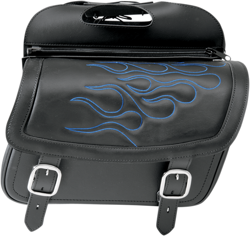 SADDLEMEN Flame Saddlebag - Blue - Medium 3501-0772