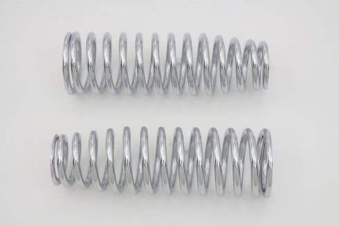 V-Twin Chrome Upper Spring Fork Springs - 13-0935
