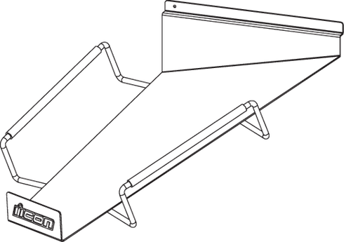 ICON Slatwall Helmet Display Shelf - Left Hand 9903-0494