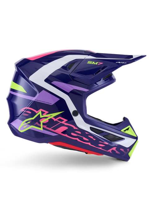 ALPINESTARS Sm7 Deed Helmet Purp/Pnk Glossy Xs - 482-00191XS