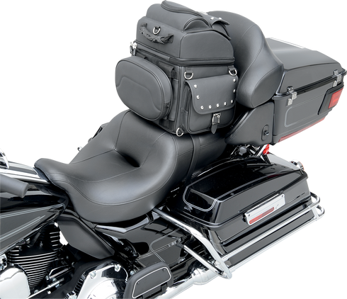 SADDLEMEN Sissy Bar Bag - Black Studded 3515-0119