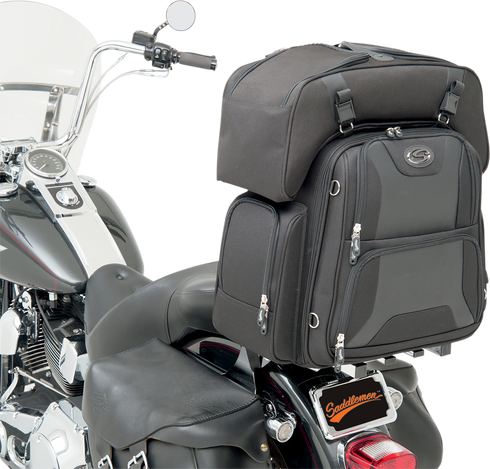 SADDLEMEN FTB3600 Sport Sissy Bar and Combo Bag - Black EX000698