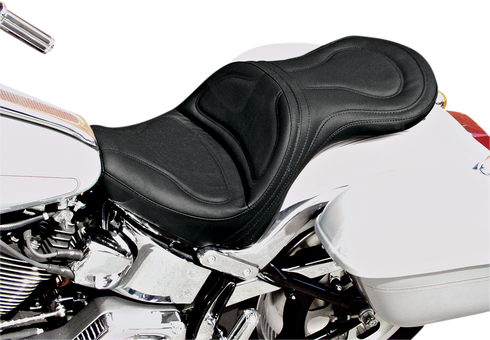 SADDLEMEN Seat - Explorer™ - Without Backrest - Stitched - Black - FXSTD '00-'07 8250JS