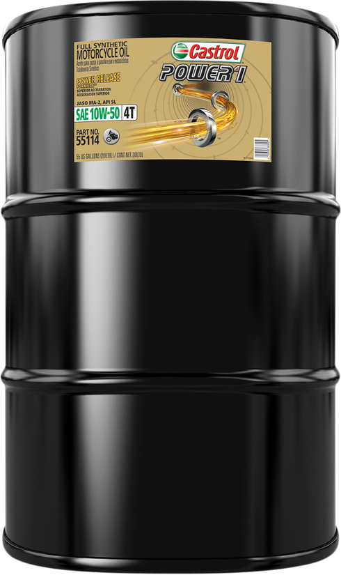 CASTROL Power 1? Synthetic Engine Oil - 10W-50 - 55 US gal. - Drum 159DC4