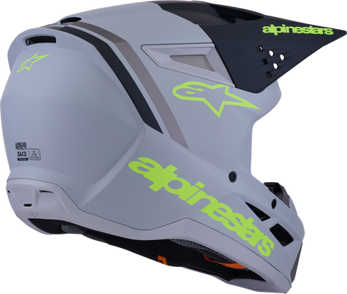 ALPINESTARS Sm3 Radium Helmet Gry/Blk/Ylw Fluo Matt Sm - 482-00183S