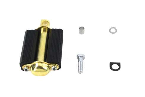Motorshop Bicycle Kick Starter Pedal and Axle Assembly Brass Plated - 17-0347