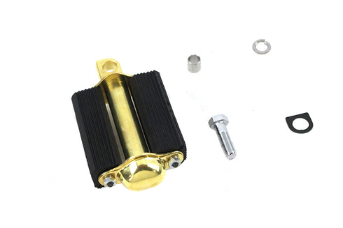 Motorshop Bicycle Kick Starter Pedal and Axle Assembly Brass Plated - 17-0347