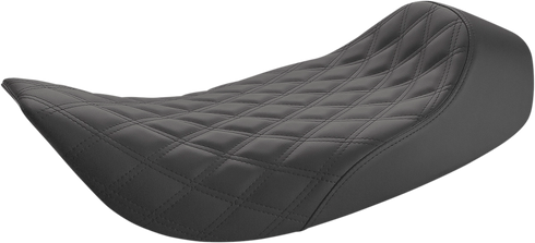 SADDLEMEN Renegade Solo Seat - Lattice Stitched - Black - FLH '97-'07 897-06-002LS