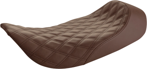SADDLEMEN Renegade Solo Seat - Lattice Stitched - Brown - FLH '97-'07 897-06-002BLS