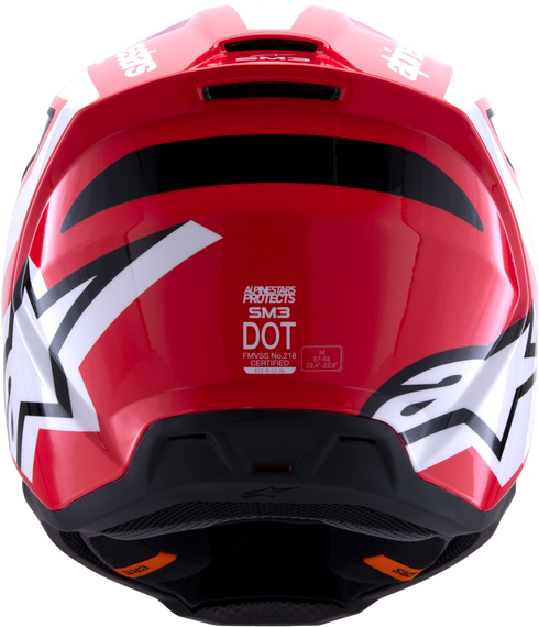 ALPINESTARS Sm3 Heat Helmet Red/White/Black Glossy Xl - 482-00118X
